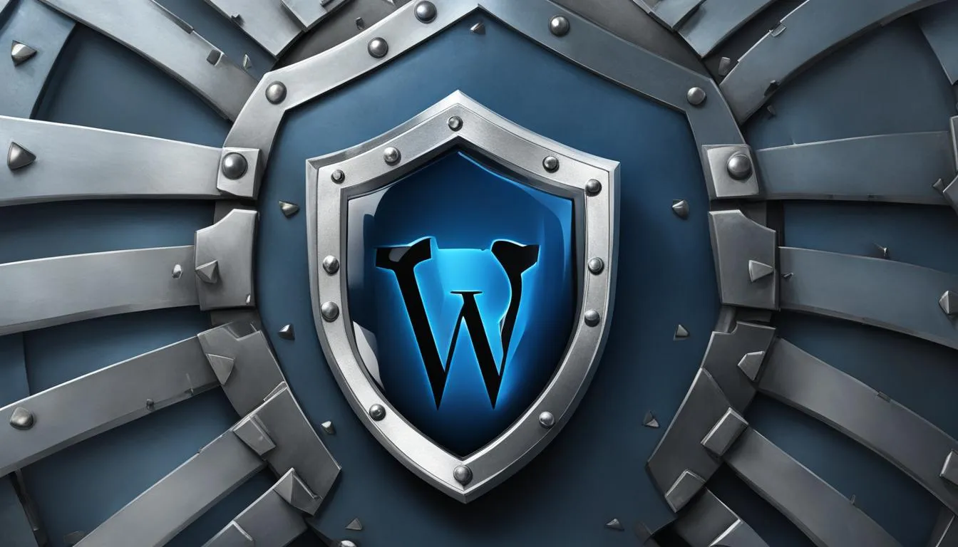 Ilustracja ukrytego panelu logowania WordPress za zamkniętymi drzwiami